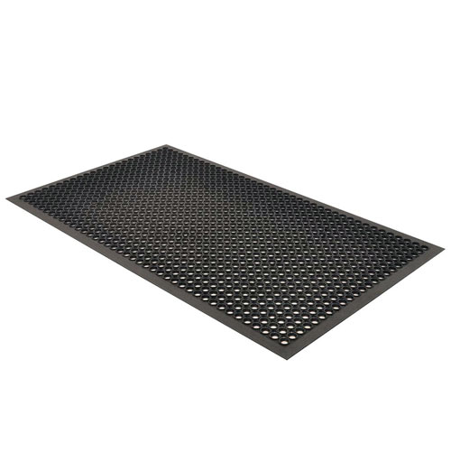 SaniTop Anti-Fatigue Mat 3X5 ft Black full ang right.