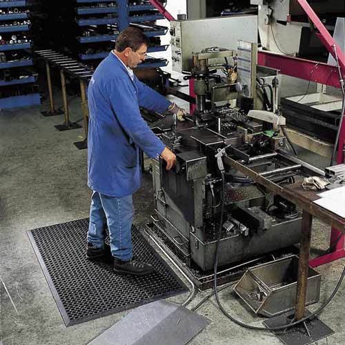 where to use rubber mats with holes