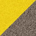 Sof-Tred Anti-Fatigue Mat 6x60 ft x 9/16 inch swatch black yellow.