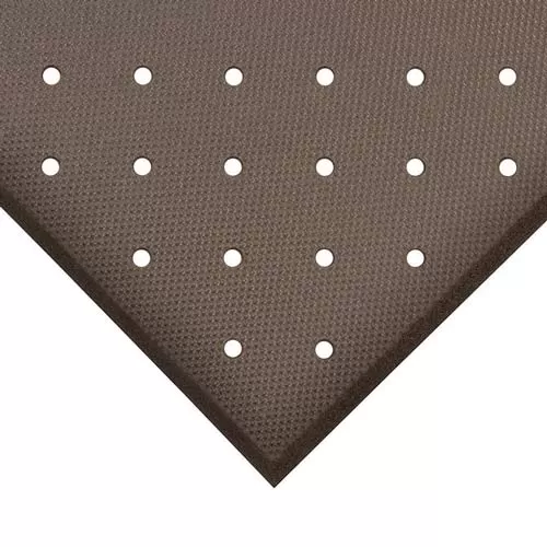 black drainage mat with holes