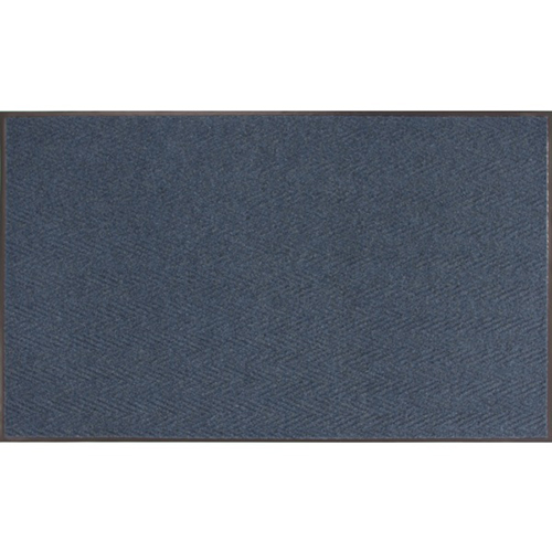 Chevron Rib 3x4 feet Blue Full Entrance Mat