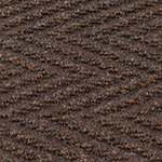 Chevron Rib Carpet Mat Custom Cut Lengths Dark Brown Swatch
