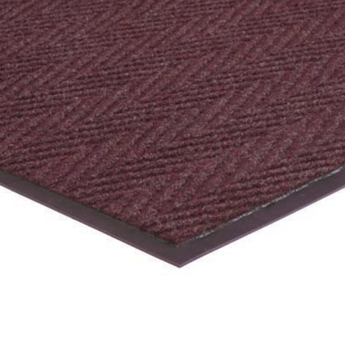 Medium Traffic Entrance Mat Chevron Rib 2x3 feet Burgundy