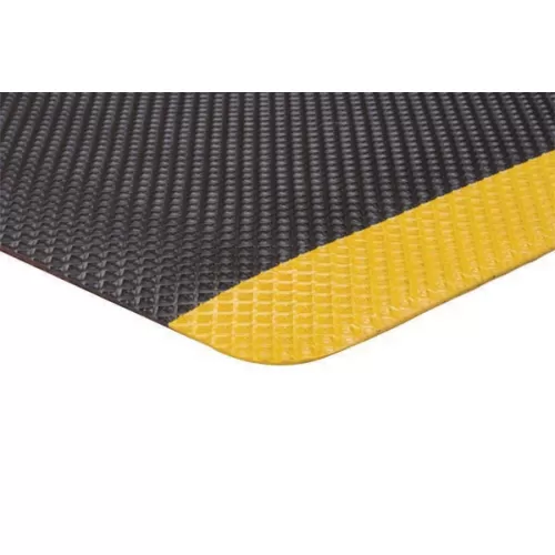 SAFETY SOFT FOOT BLACK-YELLOW STANDARD 3/8 THK X 24" WIDE SOLD BY THE FT 