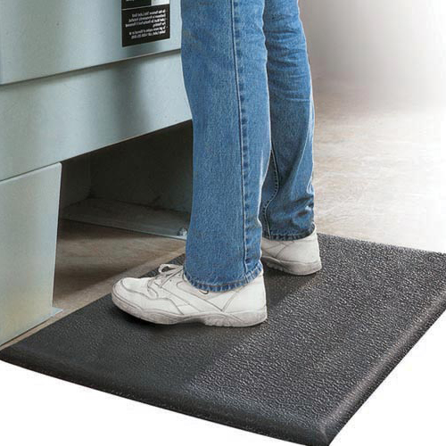 2 Set- Comfort Step 3/8 Anti-Fatigue Mat with Pebble Emboss, Grey, 2' x 3