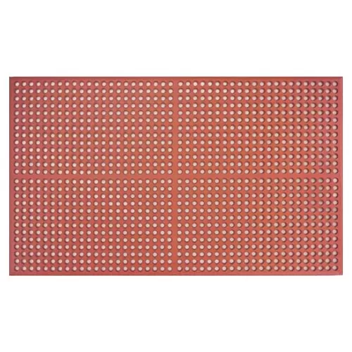 Perforated Red Kitchen Mat