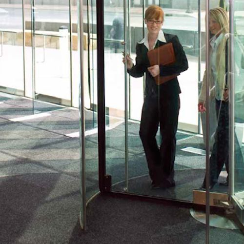 Carpet Tile Atlas for commercial carpet flooring at entrance.