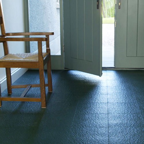 Snap together floor tiles slate stone look