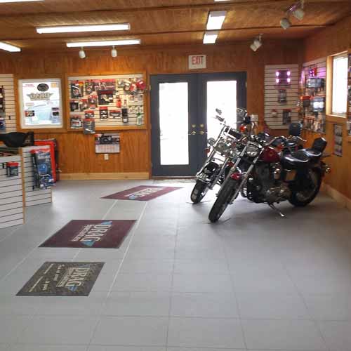 pvc floor tiles in retail setting