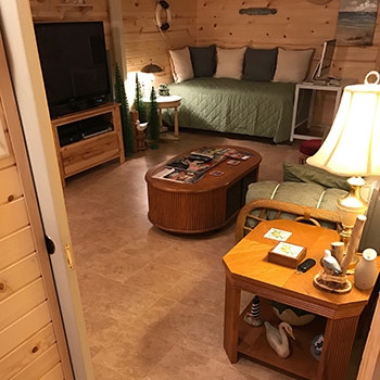 basement living room flooring over concrete