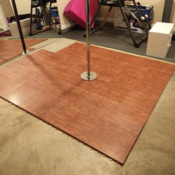 pole dance flooring over concrete