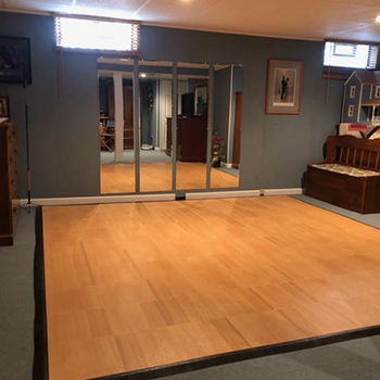 portable basement flooring over concrete