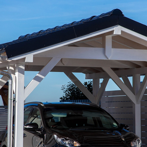 carport with car can use flooring