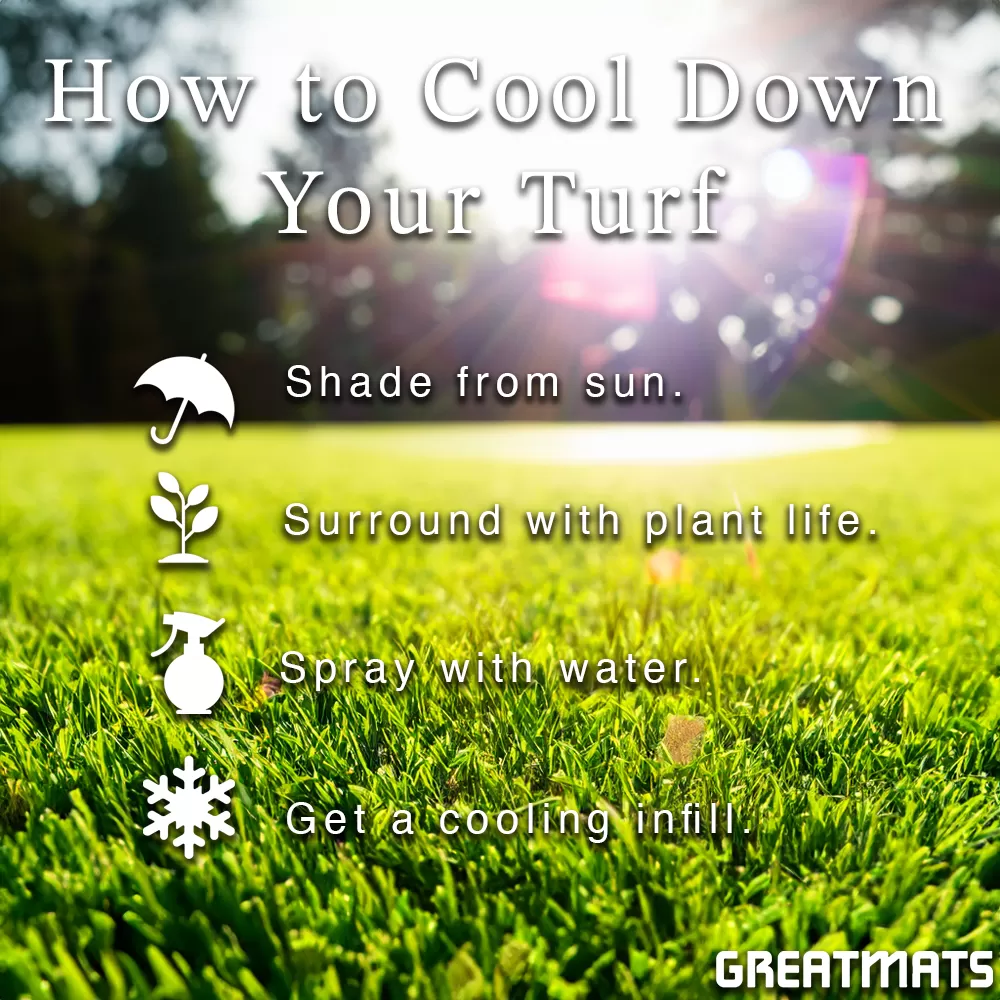 cool down artificial turf infographic