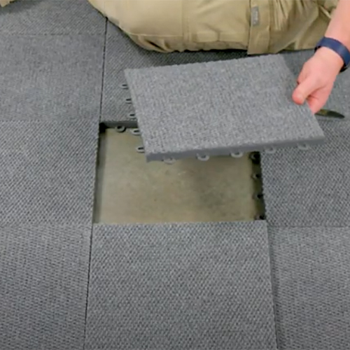 how to replace modular carpet tiles