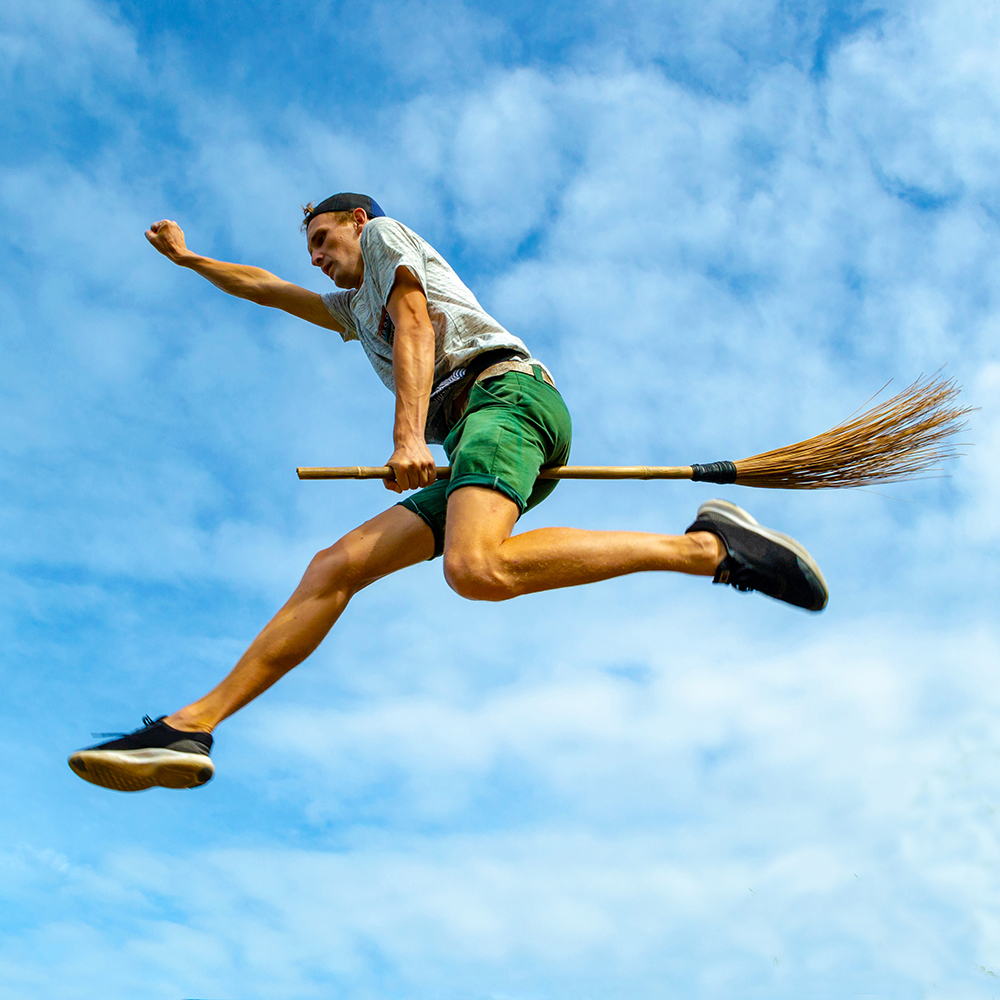 playing quidditch 