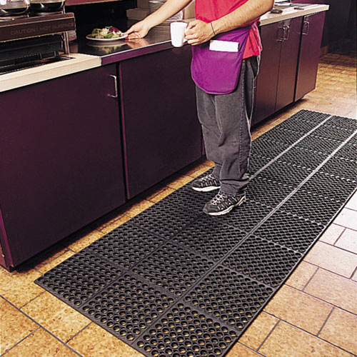 Red Rubber Anti Fatigue Kitchen Mat (1/2 Thick, 3' x 5')