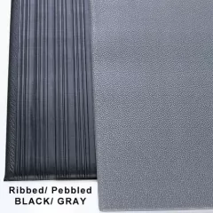 Cactus Mat 1025r C6 Tredlite 6 Wide Black Ribbed Vinyl Anti Fatigue Mat 3 8 Thick