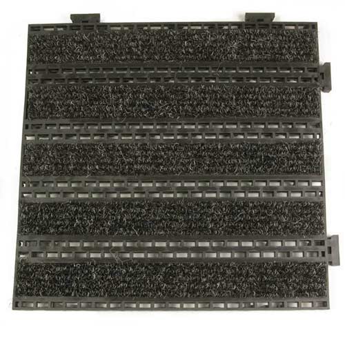 Entrance Linear Tile - 1/2 inch Black w/Charcoal Carpet