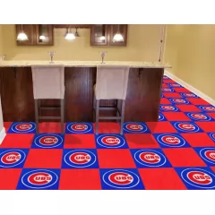 Basement Team Sports Carpet Tiles, Sports Themed Area Rugs