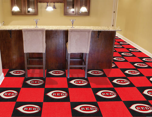 Cincinnati Reds carpet tiles