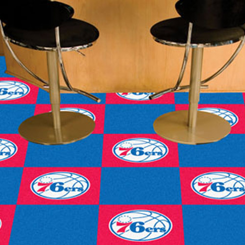 Philadelphia 76ers themed carpet tile