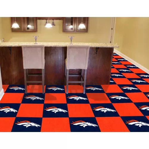 NFL Denver Broncos 18x18 carpet tile