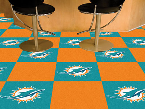 miami dolphins carpet tiles