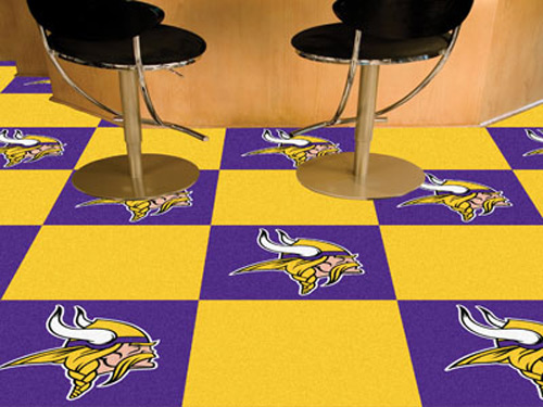 vikings football carpet tile
