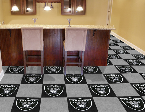 Nfl Oakland Raiders Carpet Tiles 18x18 Inches