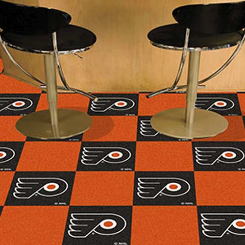 Philadelphia flyers themed carpet tile