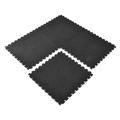 4 gray interlocking carpet tiles