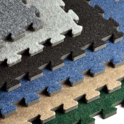 Interlocking Foam Backed Carpet Tiles Nursery Flooring