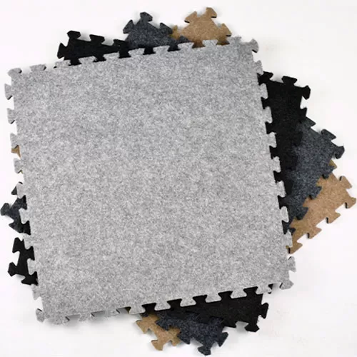 foam tiles with warm carpet top