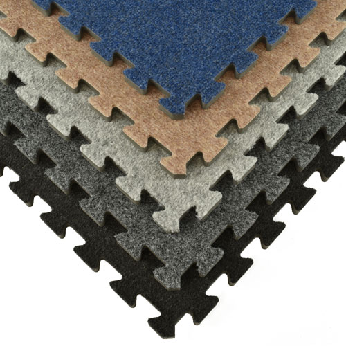 Carpet Bonded Foam Interlocking Tiles for attics or basements