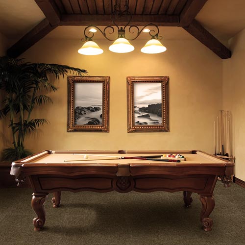 Billiards room carpet tiles