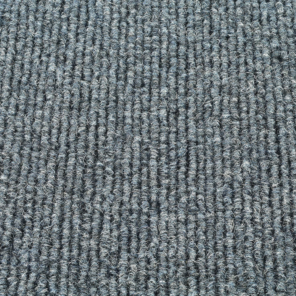 Ocean Blue Ribbed Carpet Tile