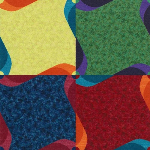 Kids Room Carpet Tiles Pinwheel