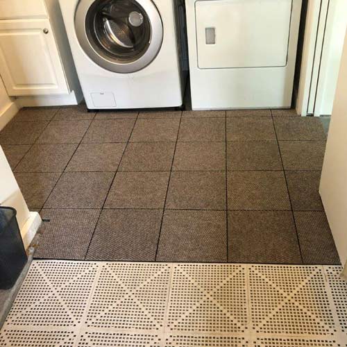 SoftFlex Floor Tile laundry room.