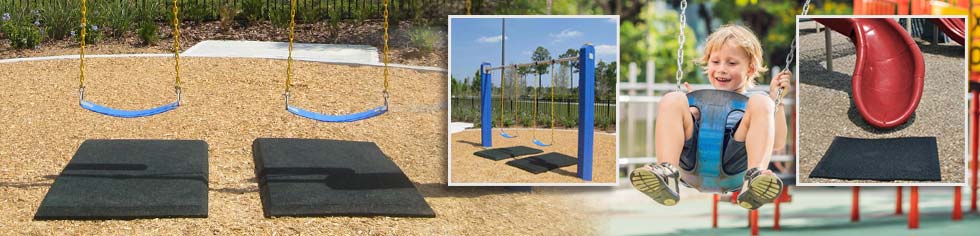 Rubber Playground Mats, Swings and Slides