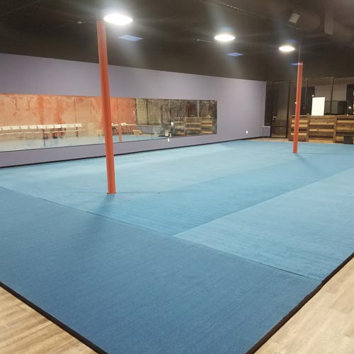 Cheerleading Mats 6x42 ft x 2 Inch Poly Flexible Roll cartersville greatmats cheer mats.