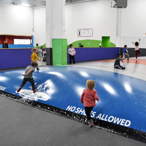 carpet padding in play area for kids at activity center