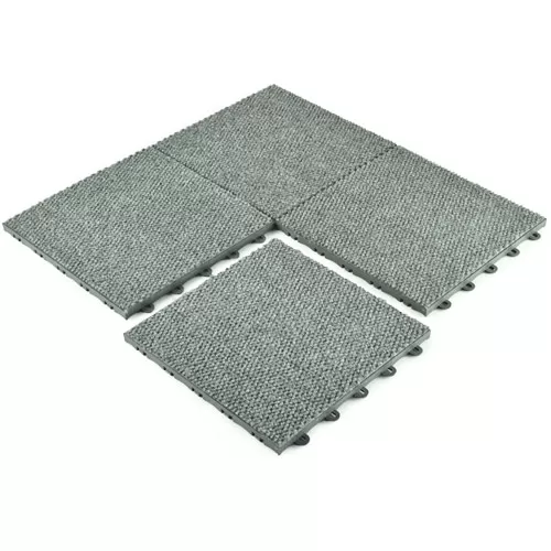 4 Carpet squares top with plastic base 