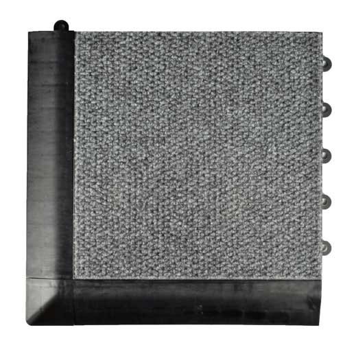 Click Tile Corner Border Gray Carpet Tile