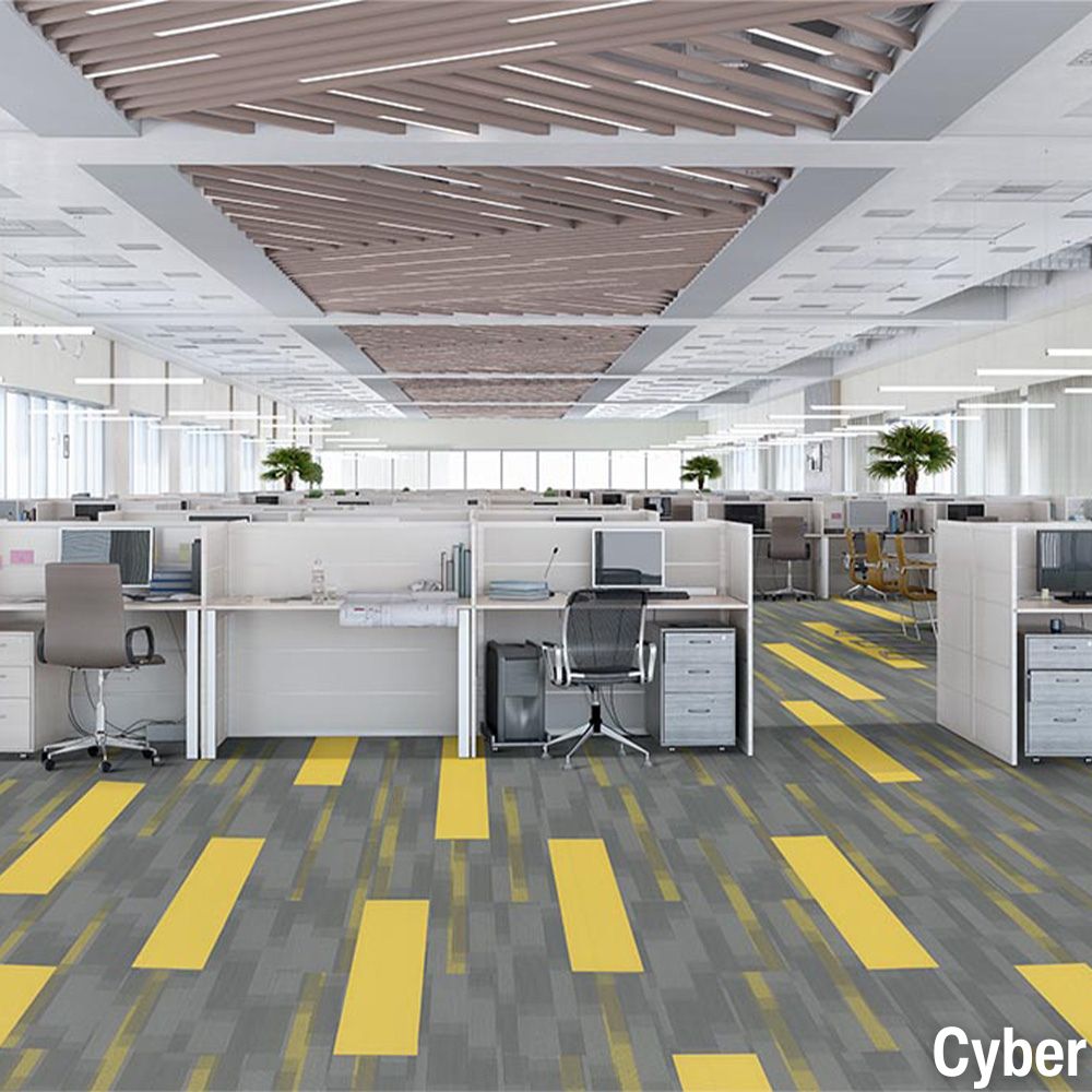 Magnify Commercial Carpet Planks 12x48 inch Carton of 14 cyber office