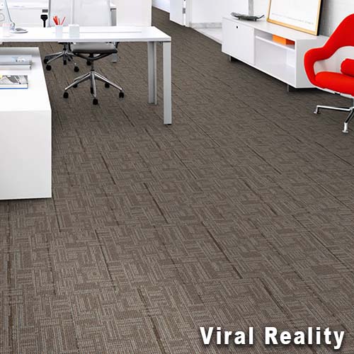 Daily Wire Commercial Carpet Tiles 24x24 Inch Carton of 24 Viral Reality Install Brick Ashlar