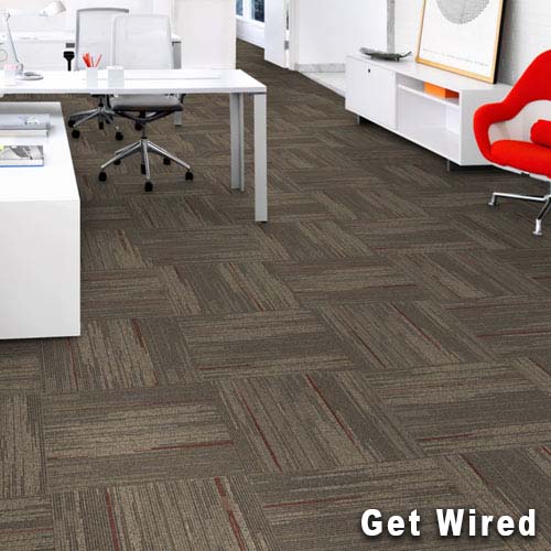 Online Commercial Carpet Tiles 24x24 Inch Carton of 24 Get Wired Install