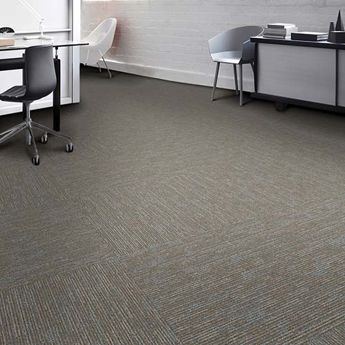 Surface Stitch Commercial Carpet Tiles 24x24 Inch Carton of 24 Fission Install Multidirectional