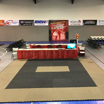 taekwondo mat dimensions for 2017 Missouri open karate tournament