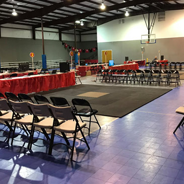 taekwondo floor mats at Battle in the Midwest 2017 Tournament